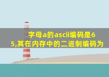 字母a的ascii编码是65,其在内存中的二进制编码为